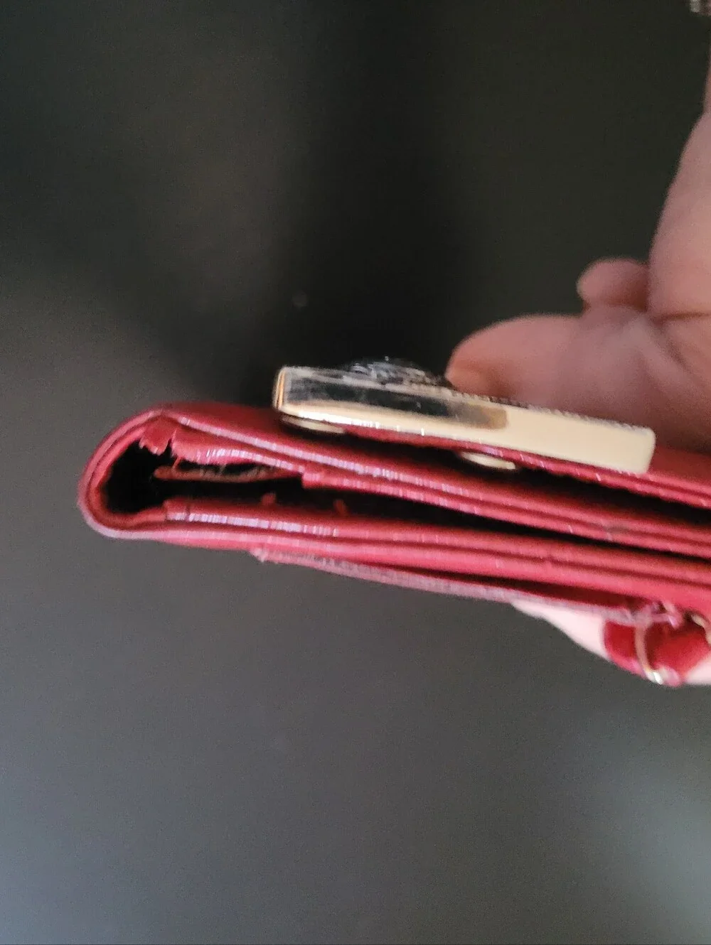 Brighton Red Women's Heart Detail Leather Wallet